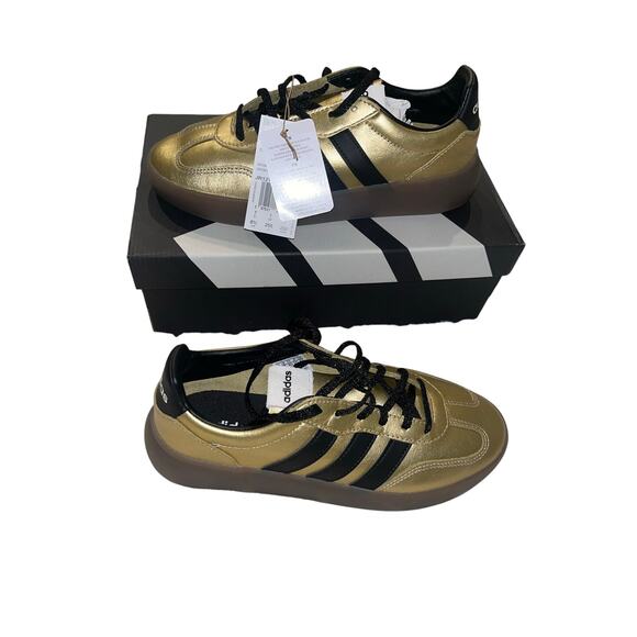 NWT Adidas Women's Barreda Decode Lux Metallic Gold/ Black Casual Sneakers 8.5 - Picture 4 of 7